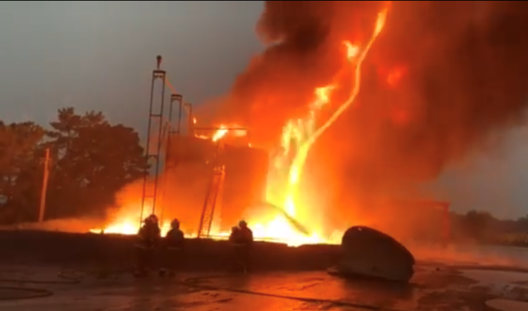 Firemen attending a fire